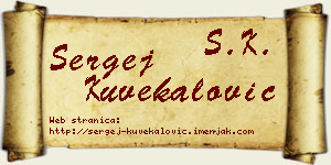 Sergej Kuvekalović vizit kartica
